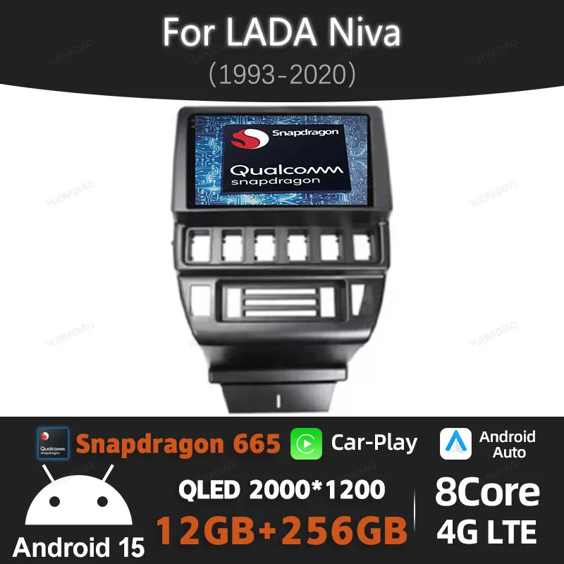 

Автомобильный радиоприемник Android 15 для LADA Niva 1993-2020 Qualcomm QLED 4G WIFI Мультимедийный стерео видеоплеер GPS NAVI BT 2DIN Головное устройство