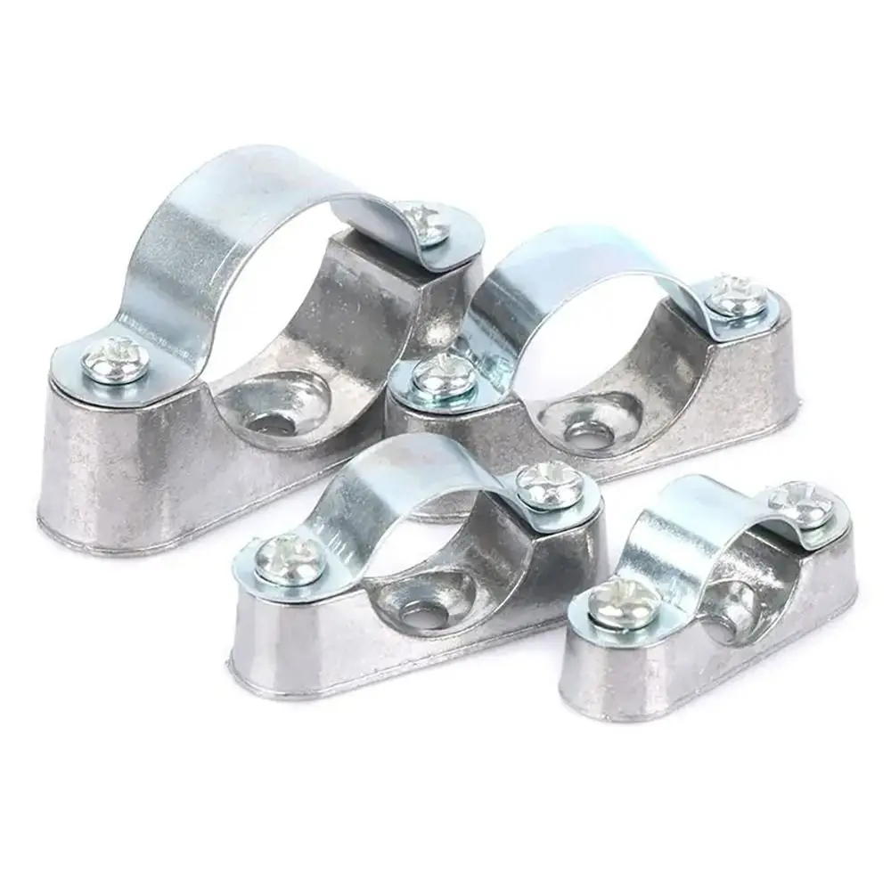 304 Stainless Steel Saddle Card Pipe Clamp With Screw Off-Wall Code 16mm-50mm Round Pipe Bracket Fixed Clip Hardware Fastener
