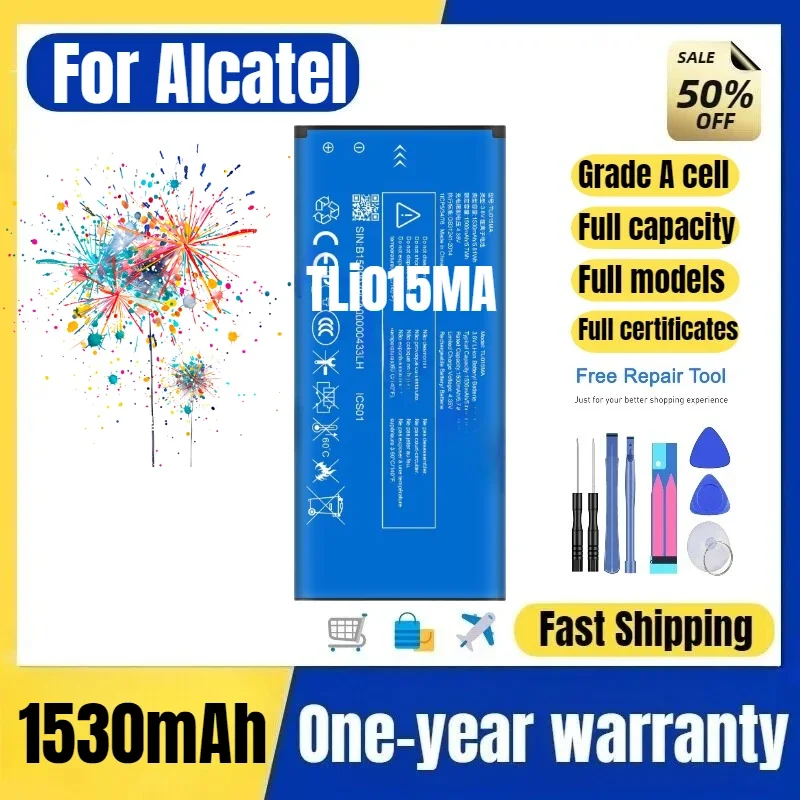TLi015MA for Alcatel Mobile Phone Battery High Quality High Capacity Battery Replacement Bateria Grade A Cells with Tools