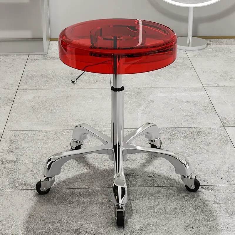 Klein Blue Beauty Stool Large Salon Chair for Barbershop or Beauty Salon Hairdresser's Lift Bench Modern Big Seat