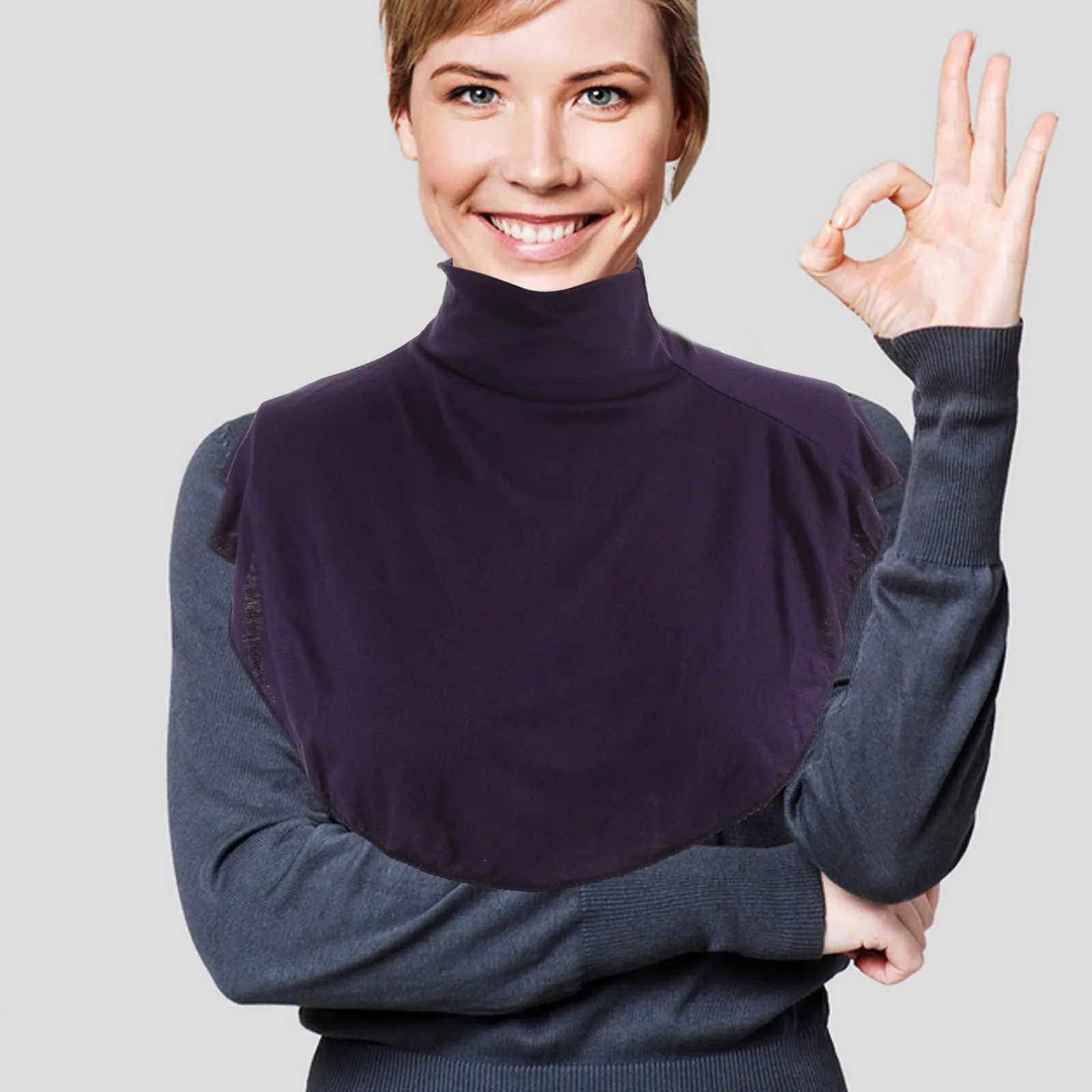 Muslim Fake Collar For Women Detachable Faux Turtleneck Insert Long Neck Lightweight Removable Collar Accessory For