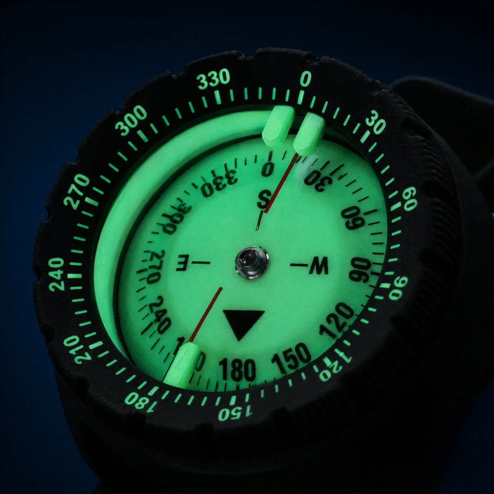 50M Waterproof Diving Compass Watch Digital Display Strong Magnet Luminous Compass Pendant Waterproof Diving Watch