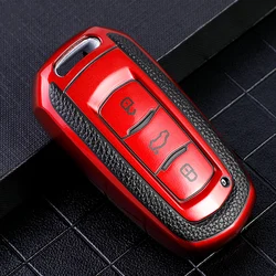 Leather TPU Car Smart Key Cover Case Shell Fob for Geely Atlas Boyue NL3 EX7 SUV GT GC9 Emgrand X7 Borui Auto Holder Accessories