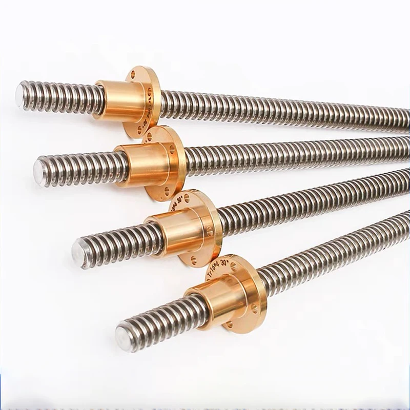 T16 Lead Screw 100mm 150 200 250 300 350 400  500 600mm lead 2/3/4/8mm screw large lead trapezoidal screw 3D printer screw stepp