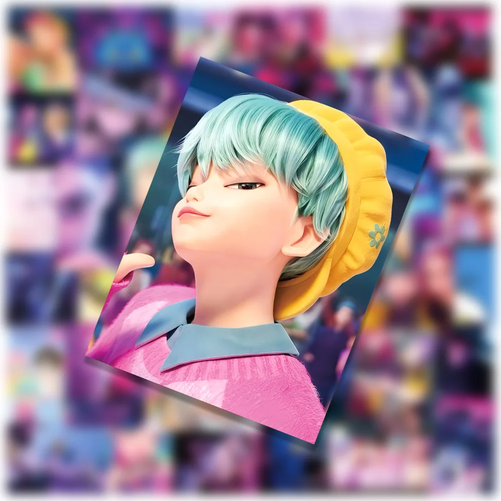 2025 hot 50pcs/Set KPop Demon Hunters Stickers Derpy Tiger Waterproof Graffiti DIY Phone Case Laptop Cool Scrapbooking Sticker