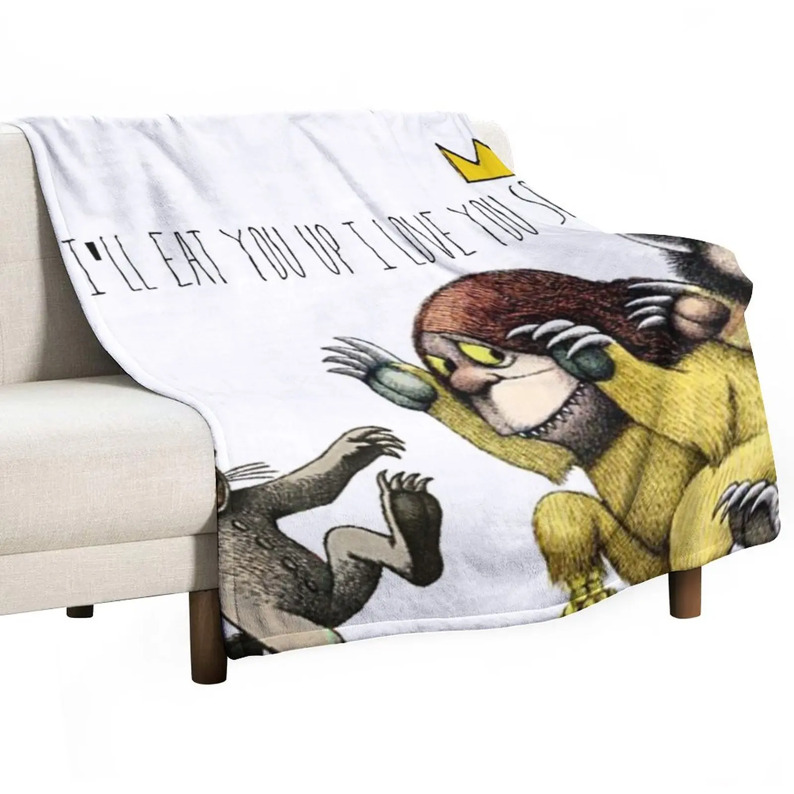 

Where The Wild Things Are Throw Blanket Loose Vintage Furrys Blankets