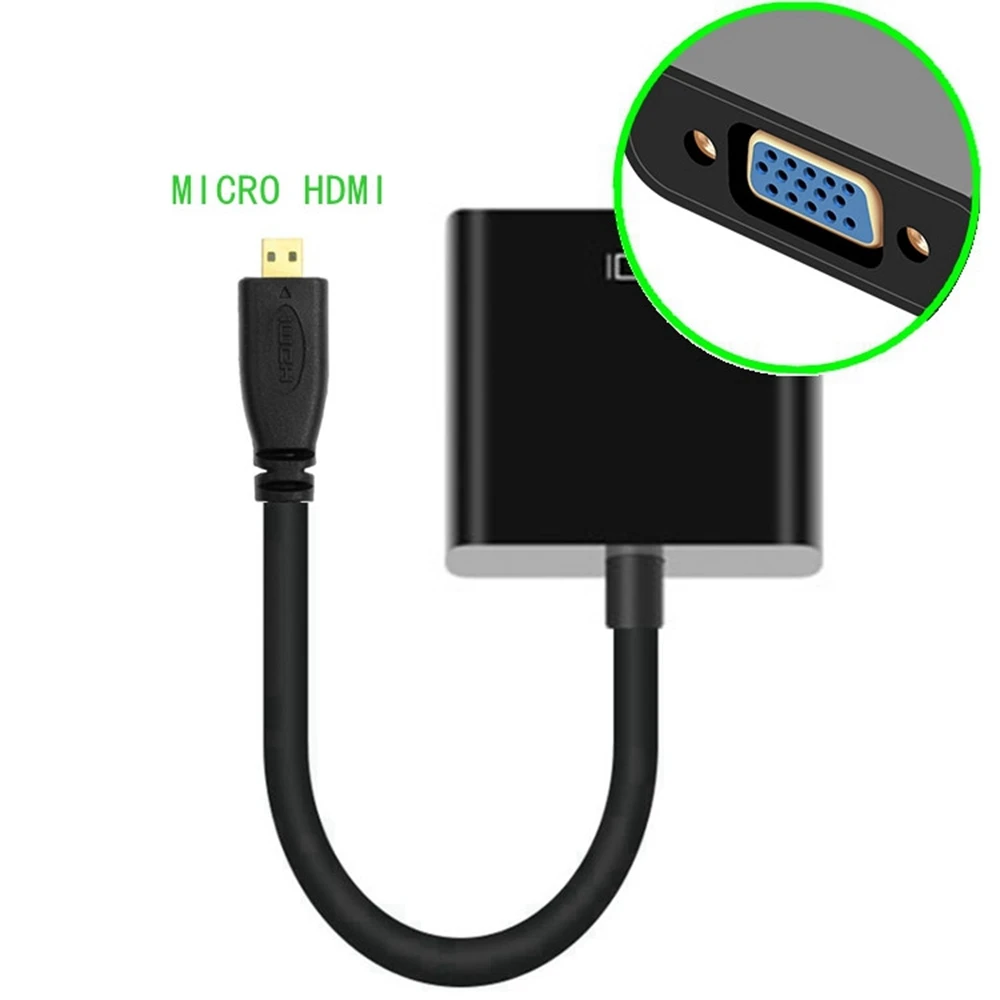 HDMI compatible VGA cable converter digital to analog 1080 is used for PC, laptop, tablet, HDTV plug to VGA home converter adapt