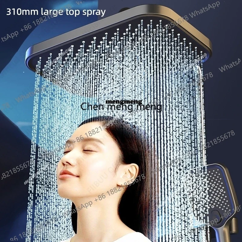 

Регулируемая по высоте многофункциональная душевая система с квадратной насадкой, напорная душевая лейка, новый аксессуар для ванной комнаты SS51