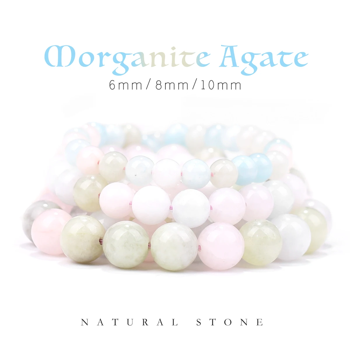 

SHIJIWLS Morganite jasper Jewelry Design DIY Handmade Jewelry Design Bracelet Necklace Earrings Loose Beads Wholesale 6/8/10 mm