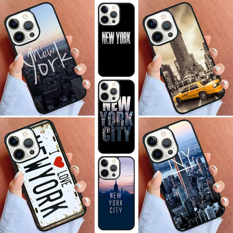 NEW YORK AMERICAN CITY Phone Case For iPhone 16 15 14 Pro 11 13 12 Mini Max SE 2020 6S 7 8 Plus Cover Capa