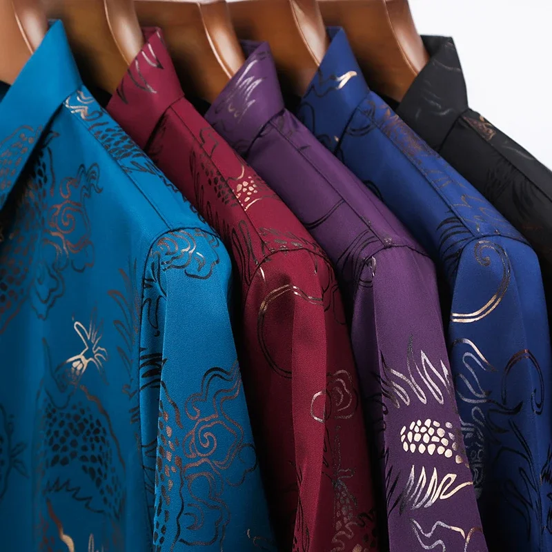 New Men's Casual Printed Short Sleeved Lapel Shirt for Summer Fashion Comfort No Ironing Wrinkle Resistant Top - Image 6