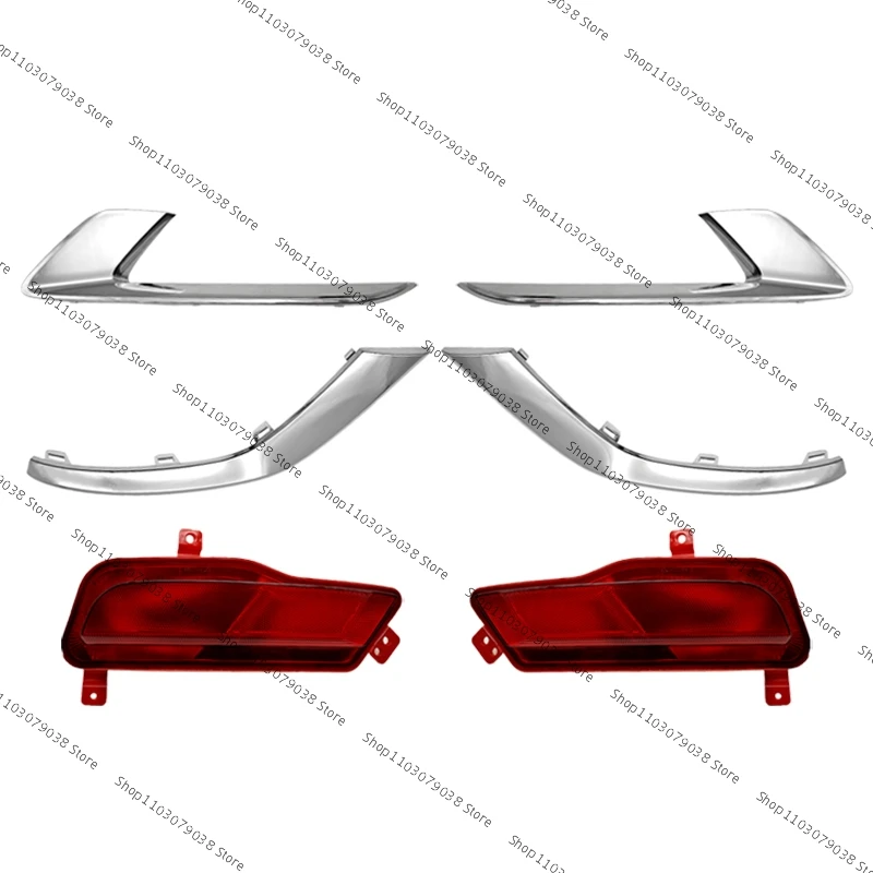 For MG ZS ZS11 ZX 2017 2018 2019 Rear Bumper Light Front And Rear Fog Light Decoration Strip Glitter Reflective Sheet Decoration