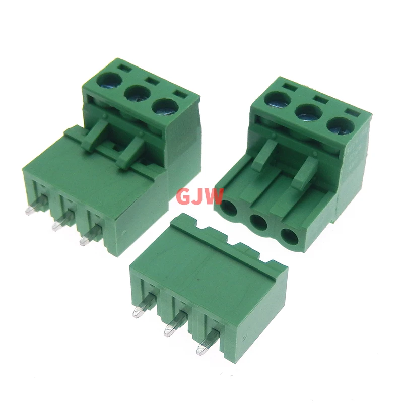 10Pcs Pitch 5.08mm Screw Plug-in PCB Terminal Block 2EDGK 2EDGVC 2P 3P 4P Straight Pin Male/Female Pluggable Connector