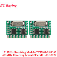 5Pcs/1pc 315MHz 433MHz Receiver Module Wireless Board PT2272 DIY Electronic ASK OOK TYJM01A-K PT2262 EV1527 SC5211 HS2240