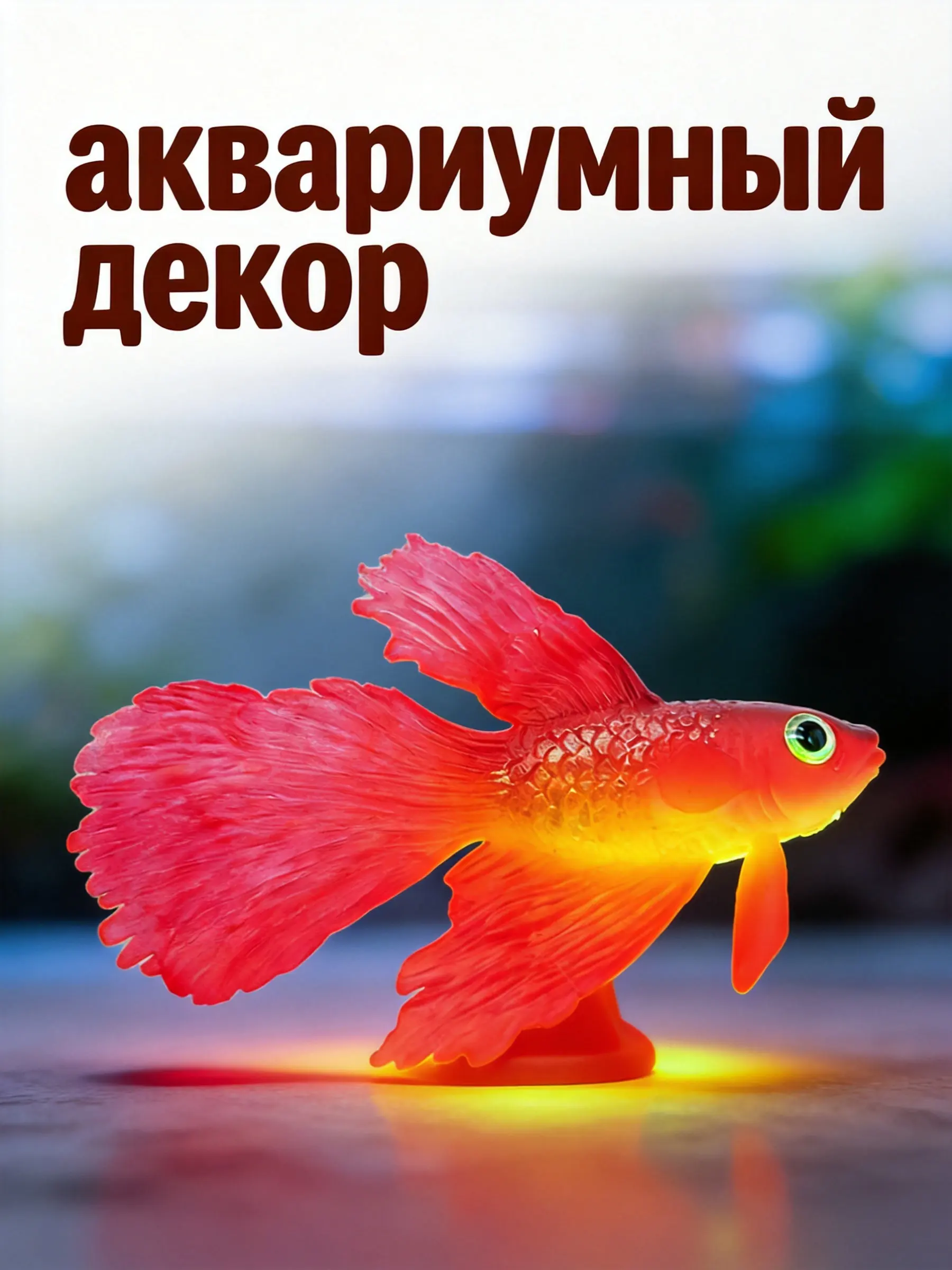 Glowing Betta Fish Tank Decor Artificial Silicone Floating Betta Aquarium Ornament for Fresh Salt Water Harmless to All Fish Red