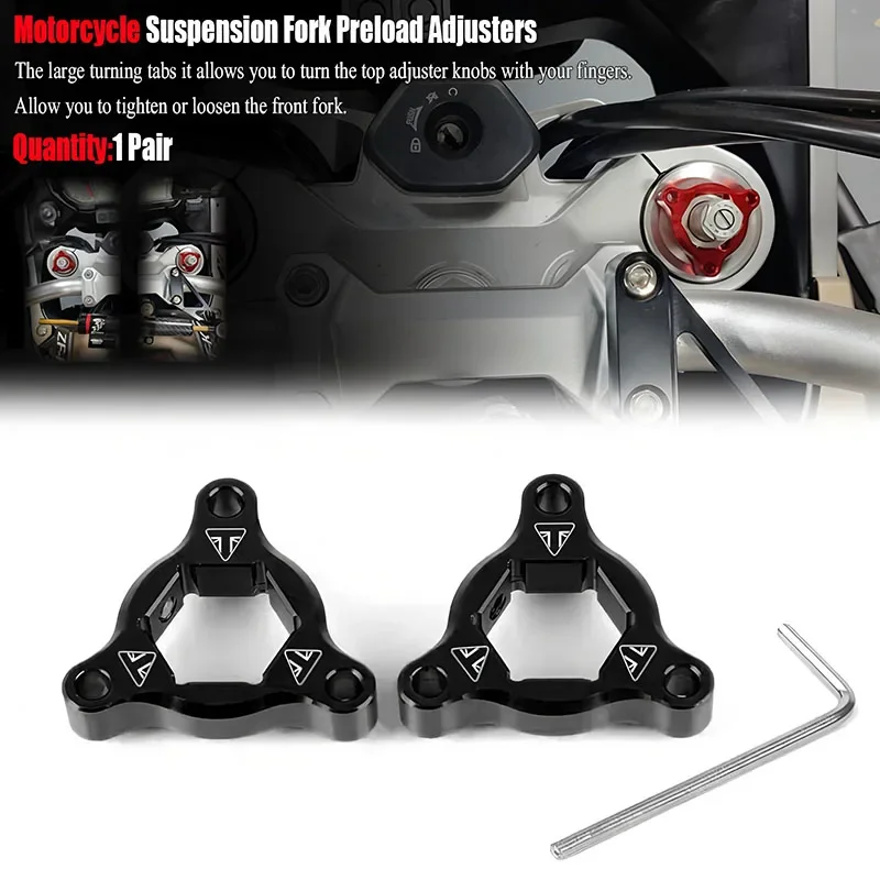 Acessórios para Motocicleta Daytona675, Daytona 675 R, 675R, Street Triple 675 R, 675R, Ajustadores de Pré-Carga de Suspensão de 14mm