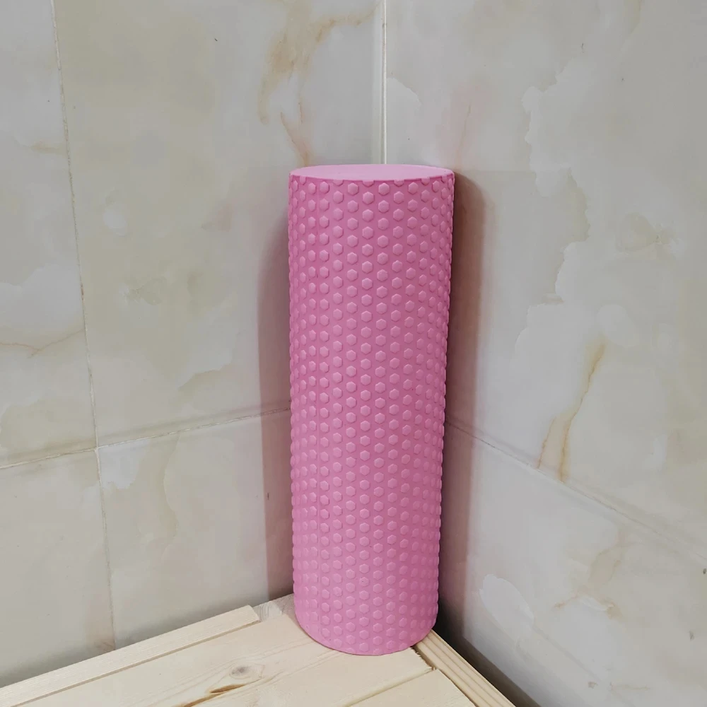 Hexagonal EVA Foam Yoga Roller, 10cm × 30cm Massage Foam Roller for Pilates Home Fitness Workout
