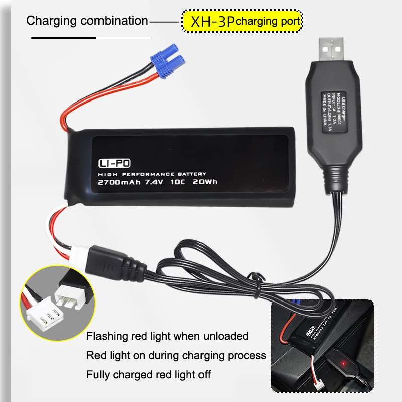 Originale per Hubsan H501S H501C H501W X4 7.4V 2700mAh 2S batteria lipo 20wh 10C batteria per RC Quadcopter Drone parti batteria