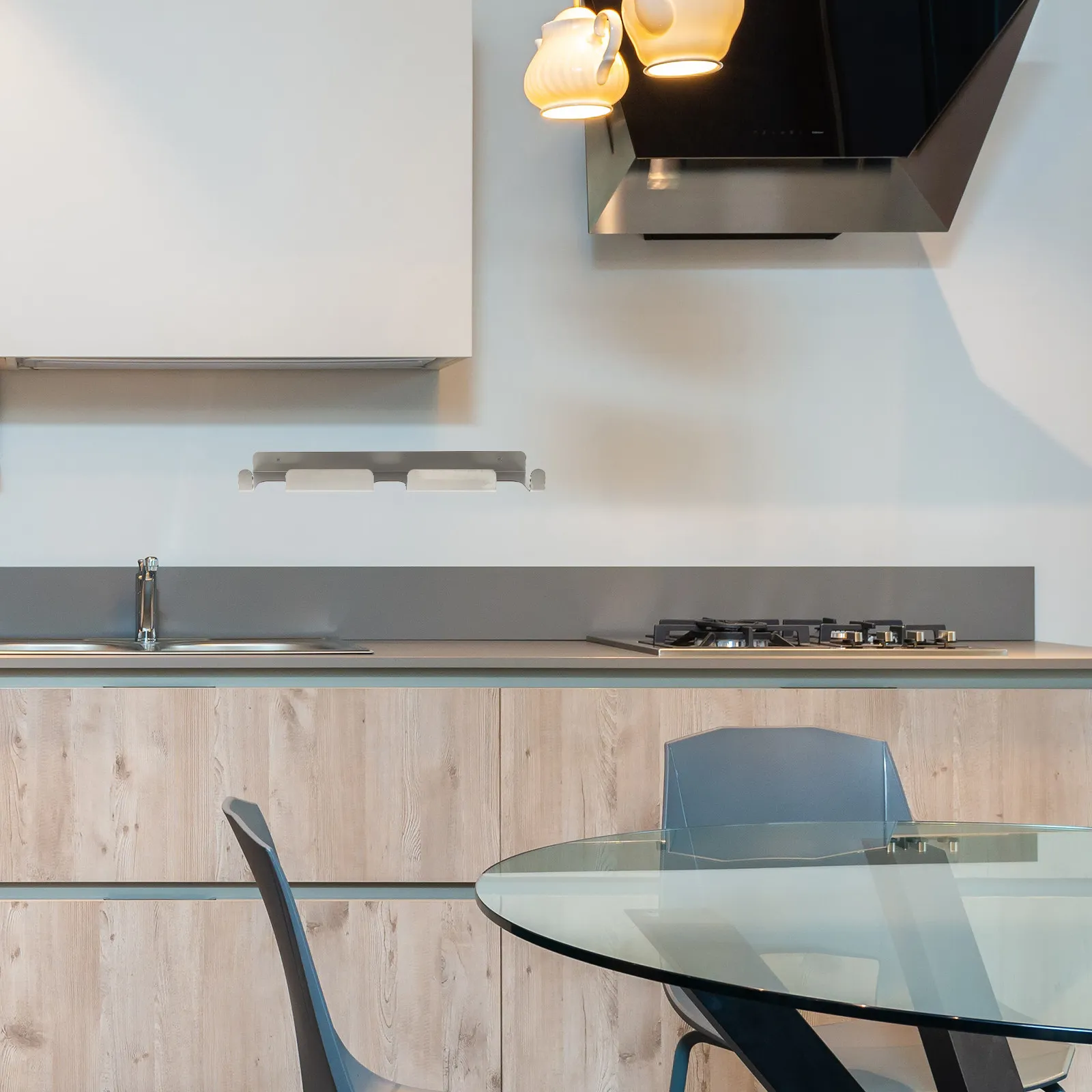 

1 шт. Настенная полка-органайзер из нержавеющей стали, серебристая, сверхпрочная, для кухни, для инструментов для пиццы, мелочей, подвесная, для дома