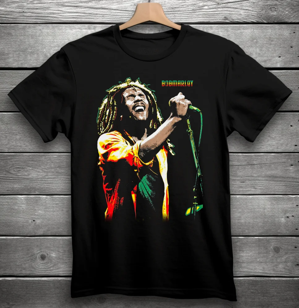 Bob Marley One Love Reggae Band T-Shirt Black S-3XL