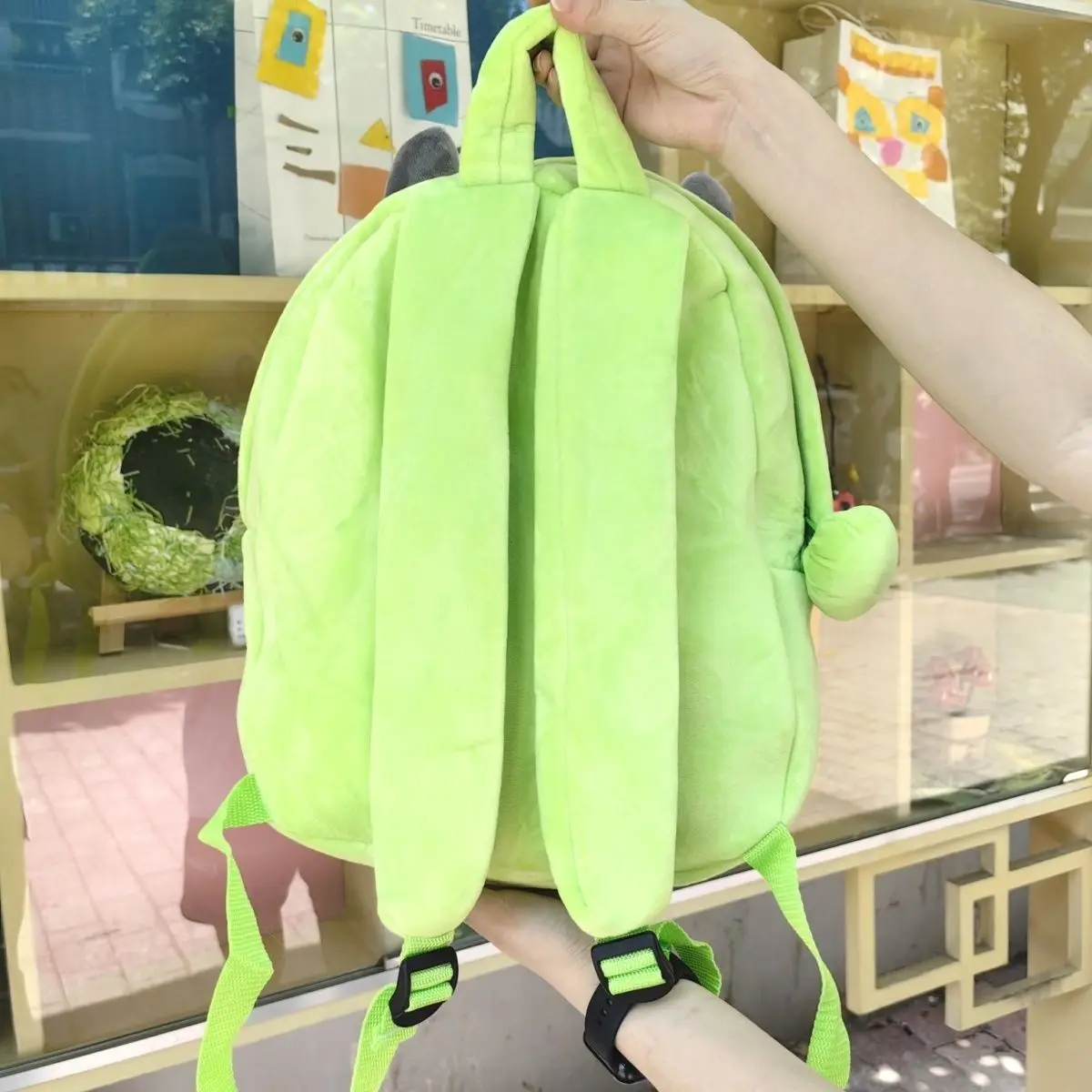 40cm Disney Mike Big Eyes Backpack Doll Plush Student Large Capacity Monster University Plush Big Eyes Funny Backpack