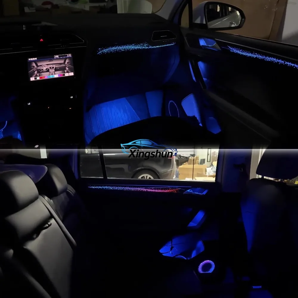 ICarsin Upgrade Short-Wheelbase Car Interior Ambient Light for Volkswagen VW Tiguan Europe Version 2017-2023 Trim Accessories