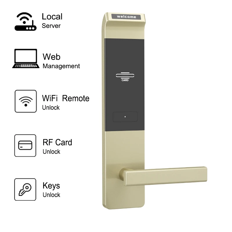 Electronic Bluetooth Wireless Networking Hotel Lock System With Local Server