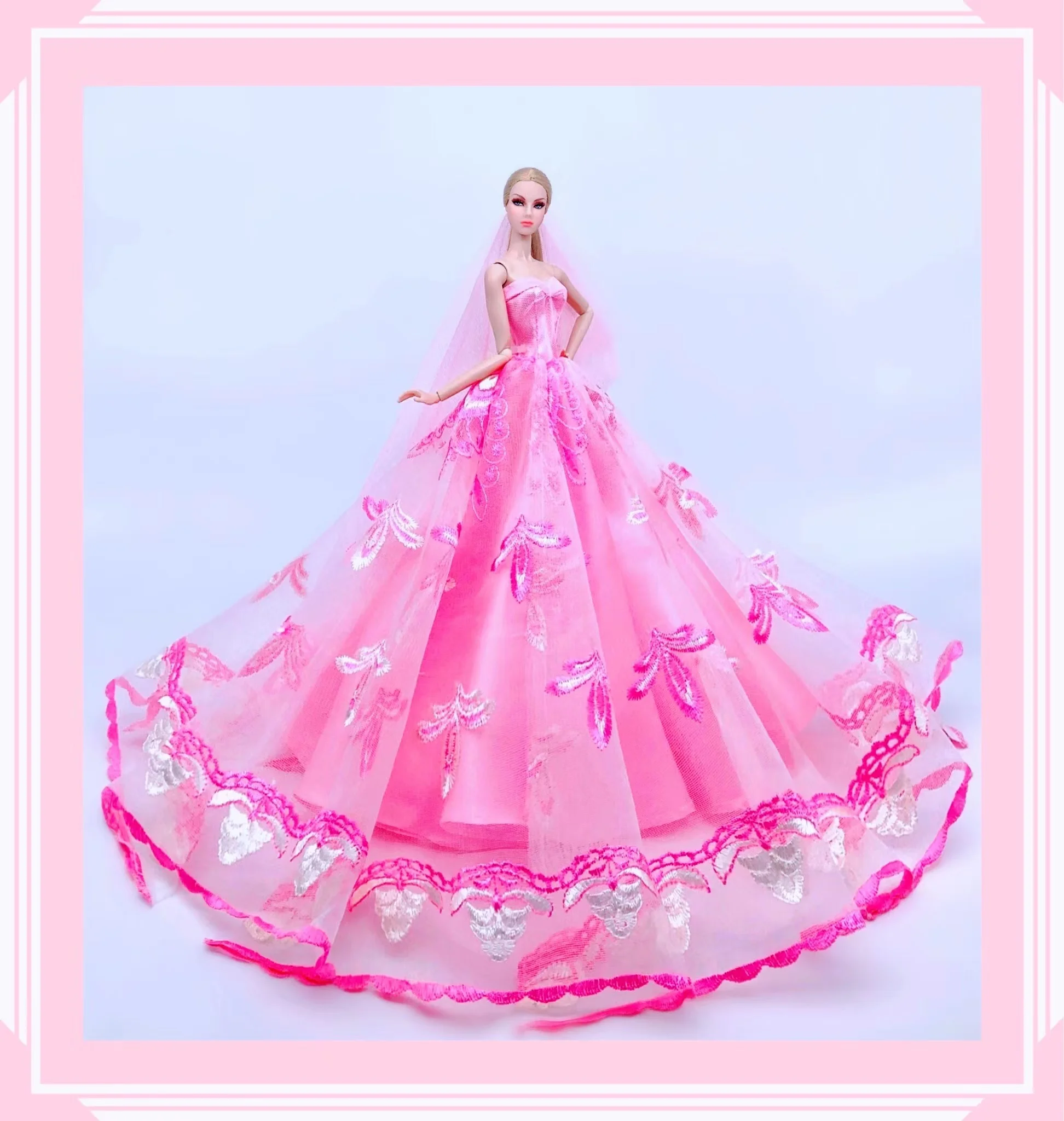 genuine case for Barbie doll clothes new authentic clothing fashion apparel accessories dress dream wedding dress princess dress