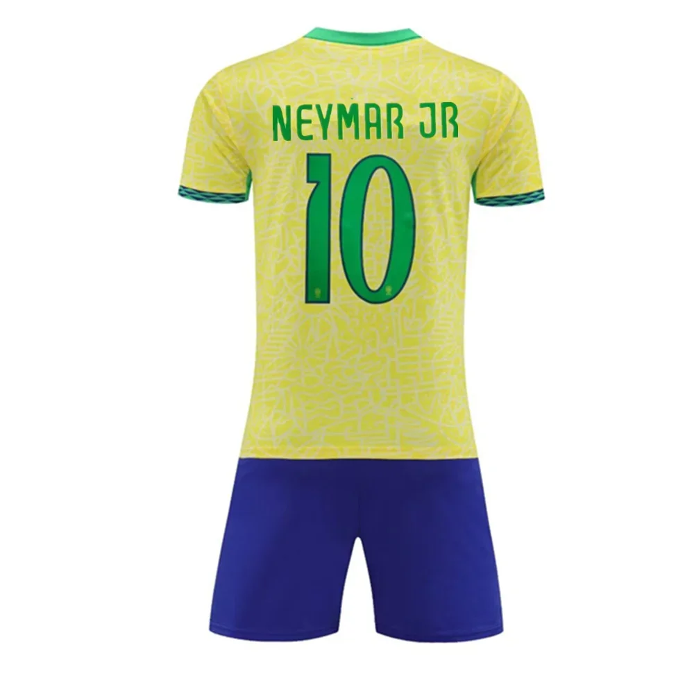 adult children\'s clothing set Football sport Uniforms boy girl Brazilian Fans Jersey Training wear games kits Leisure shirt