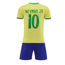 adult children's clothing set Football sport Uniforms boy girl Brazilian Fans Jersey Training wear games kits Leisure shirt