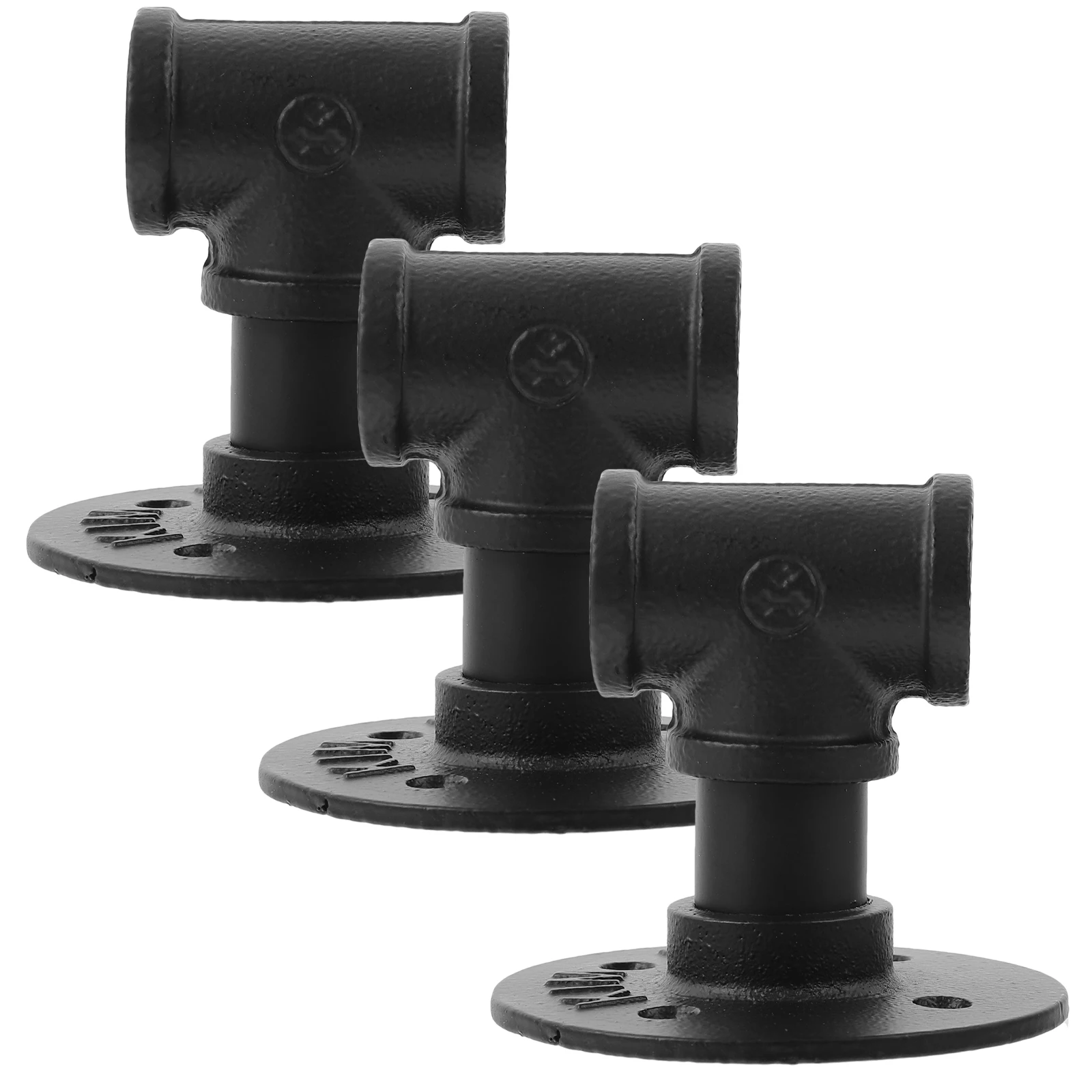 

3Pcs Wall Rack Retro Metal Bottle Rack Iron Pipe Bottle Holder Black Single Storage Display Home Bar