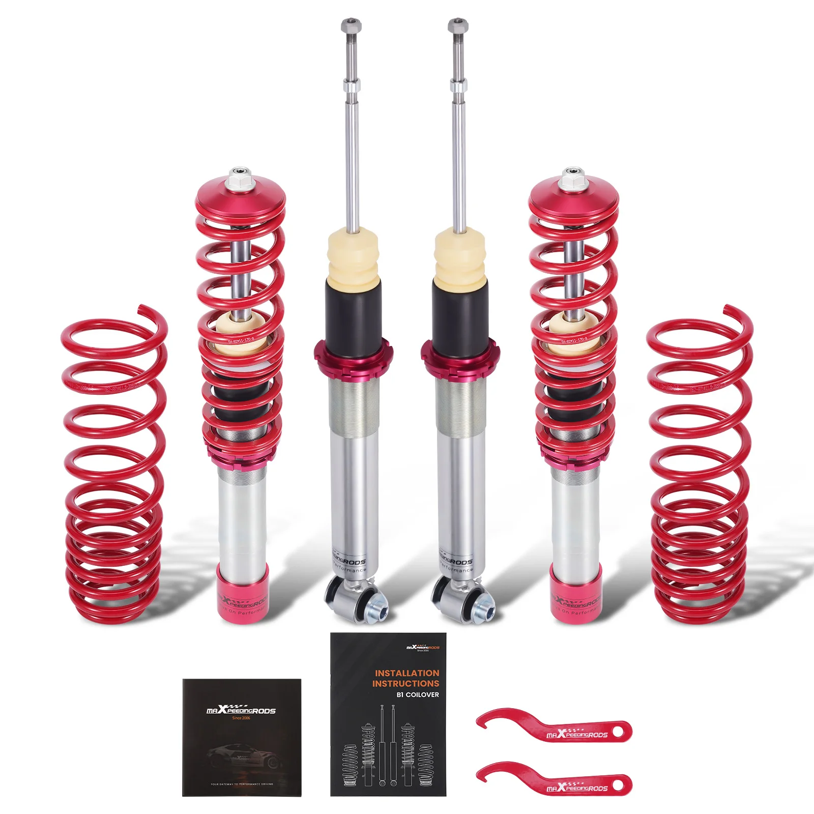 Coilover Suspension Struts for BMW 5 Series 520i 523i 528i 530i 525TD 530D E39	 Adjustable Height Coil Spring Shock