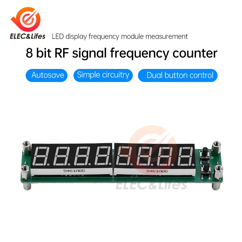 Imagem -04 - Signal Frequency Counter com Display Led Cymeter Digital Medidor Tester Vermelho Verde Azul 01 a 60mhz dc 8v15v 20mhz2400mhz rf