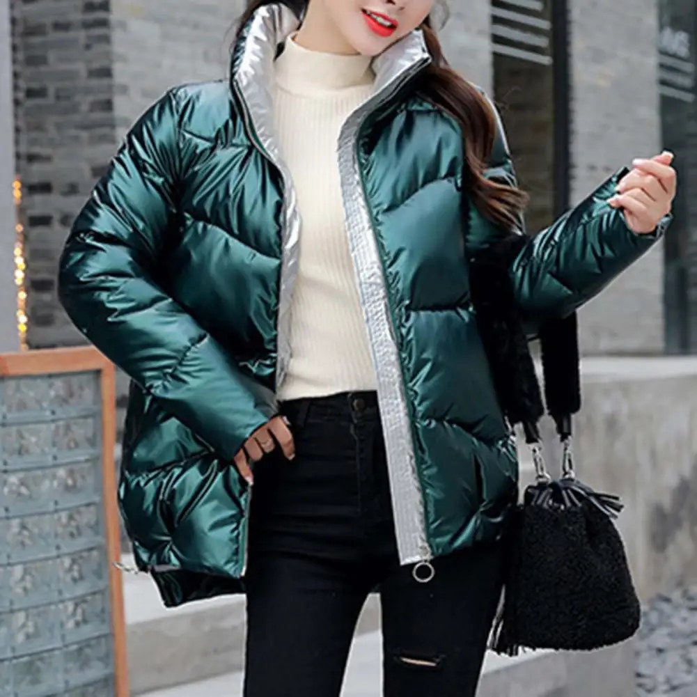 2023 New Down Cotton Coat Bright Face Short Jacket Autumn/Winter Korean Edition Plus Size Loose Cotton Coat Women\'s Coat