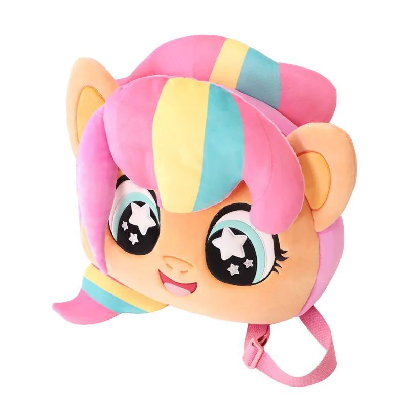 My Little Pony Plush Ita Bag Cute Big Face Stuffed Animal Shoulder Bag Soft Unicorn Crossbody Purse for Collection Perfect Gifts view 5