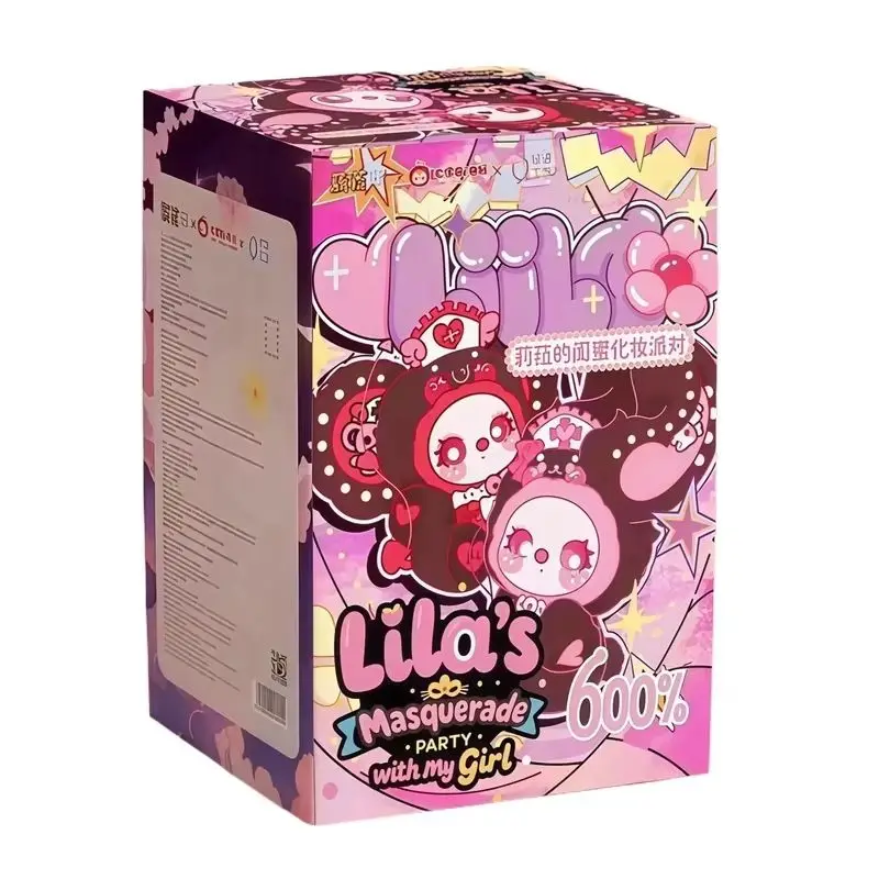 

Genuine Liila 600% V3 Masquerade Party With My Girl Series Vinyl Plush Blind Box Trendy Toy Collection Handmade Birthday Gifts