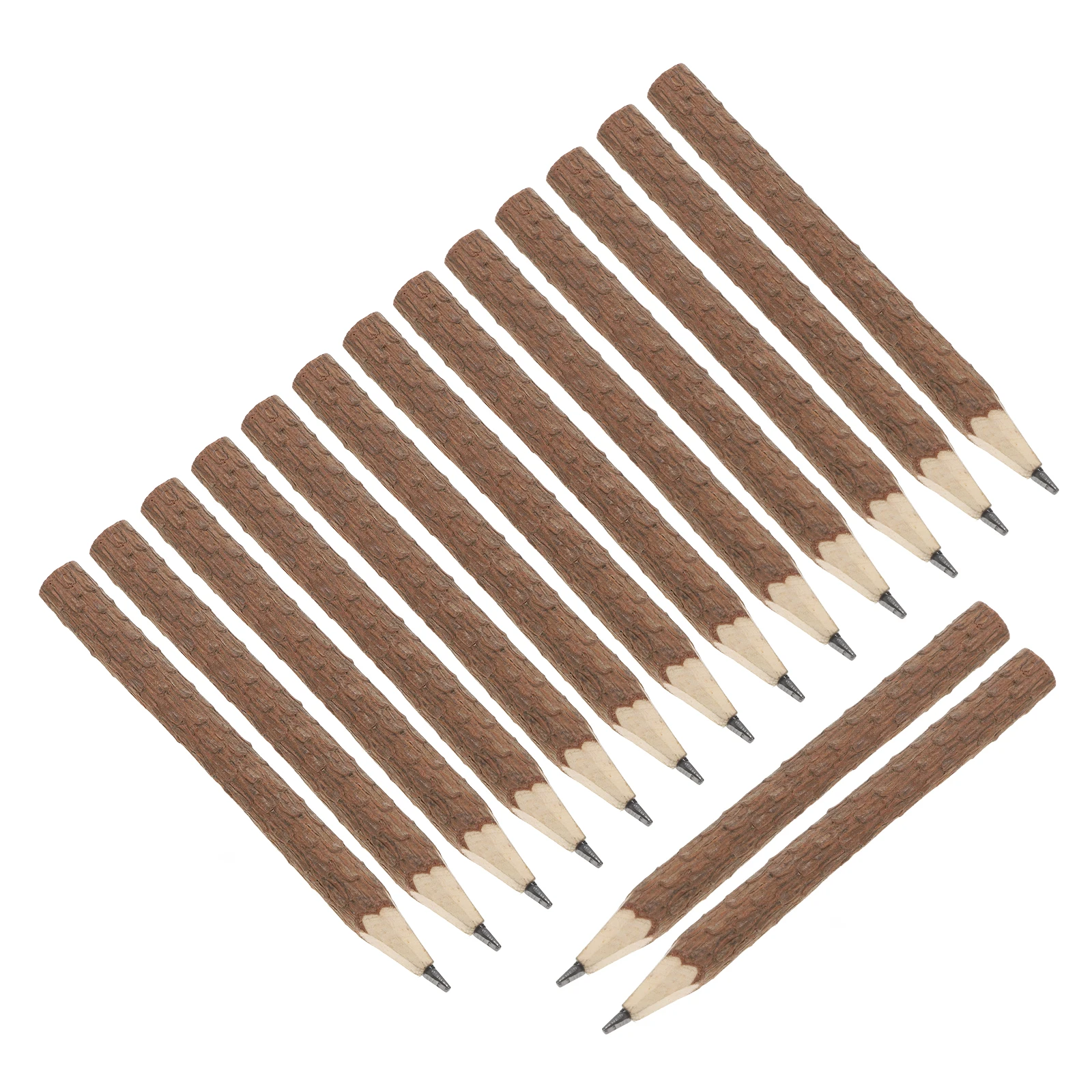 

15pcs Bark Pencils Twig Branch Wood Light Brown Office Camping School Journal Writing Sketching Gifts Kids Events Wedding Favors