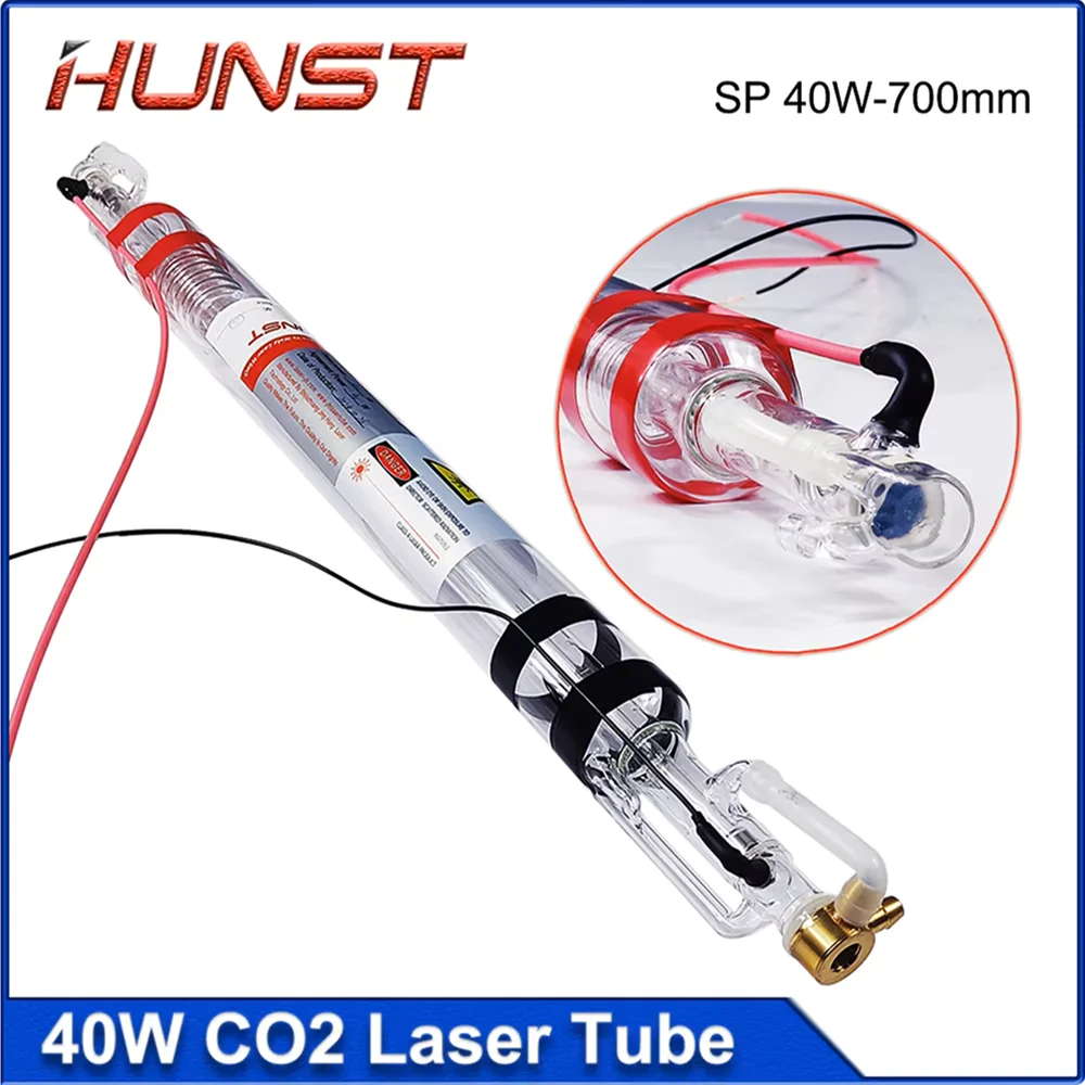 Hunst SP 40W Co2 Laser Tube Diameter 55mm Length 700mm Suitable for Engraving and Cutting Machine