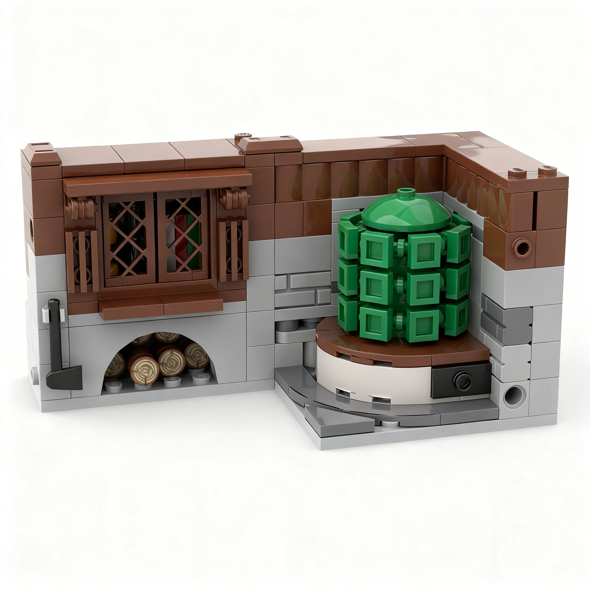 234pcs MOC Castle Masonry Stove Modular DnD Interior Model Christmas Gift DIY Assembly Collectible Living Room