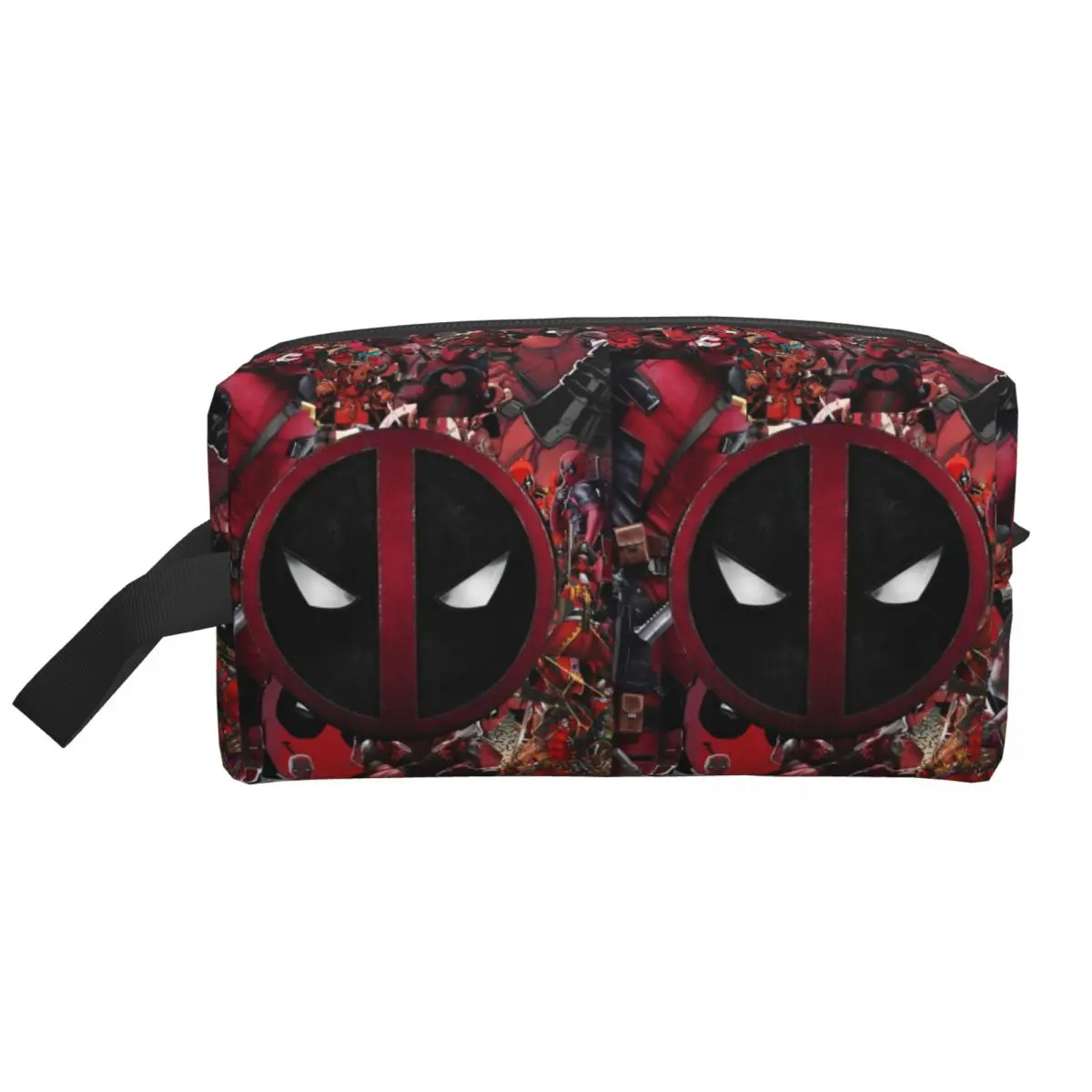 

Superhero Deadpool Theme Cartoon Makeup Bag For Makeups Retro Portable Zipper Cosmetic Bags Restroom Women Storage Organizers