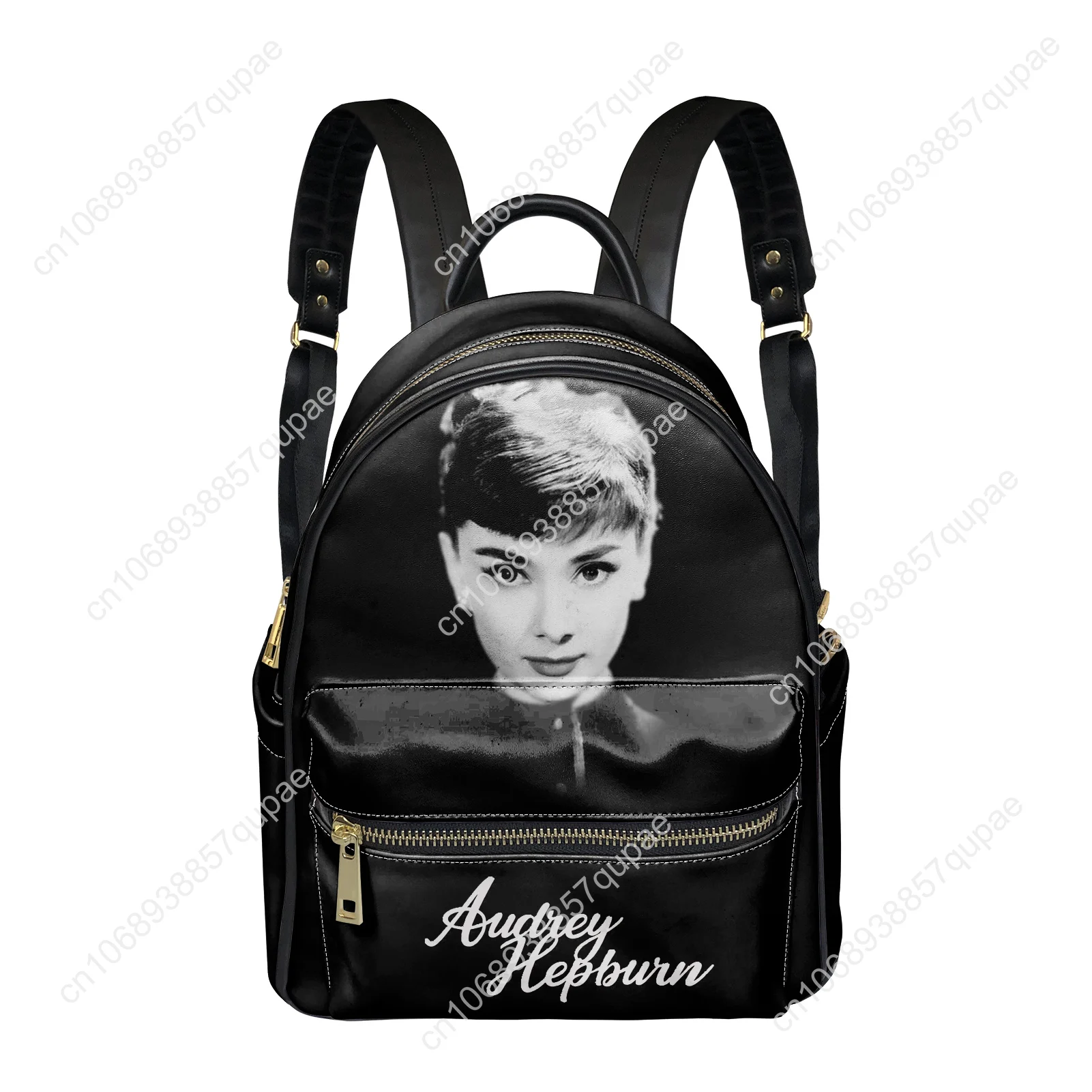 Audrey Hepburn Movie Star Backpack Womens Men Personalized Double Shoulder Bag Business Travel Bookbag Rucksack Gift Daypack