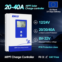 EASUN MPPT Solar Controller 20A/30A/40A 8-32V Solar Charger Battery 32V Setting Charger Back-light LCD Solar Regulator