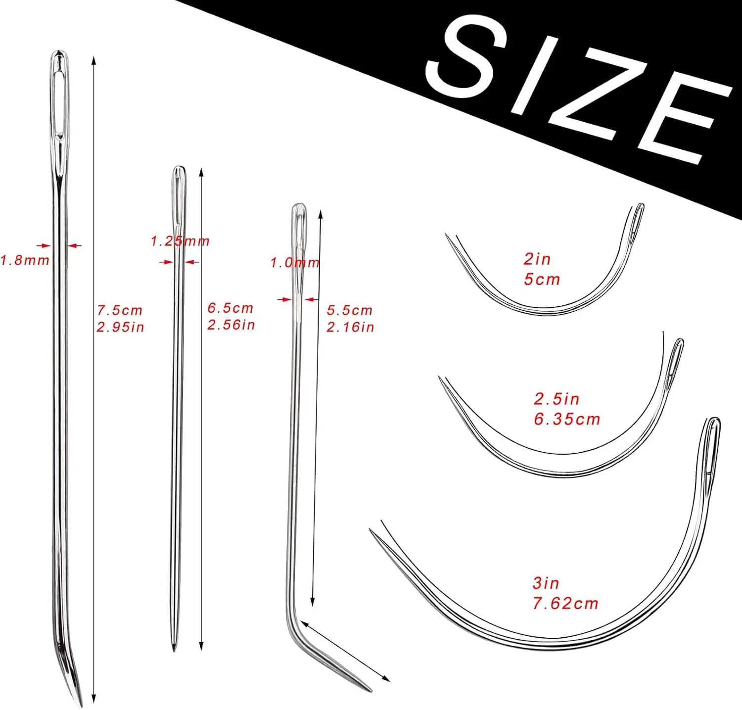 مجموعة إبر الخياطة اليدوية من الجلد من IMAZY تتضمن إبرة جلدية منحنية لإصلاح قماش السجاد #2
