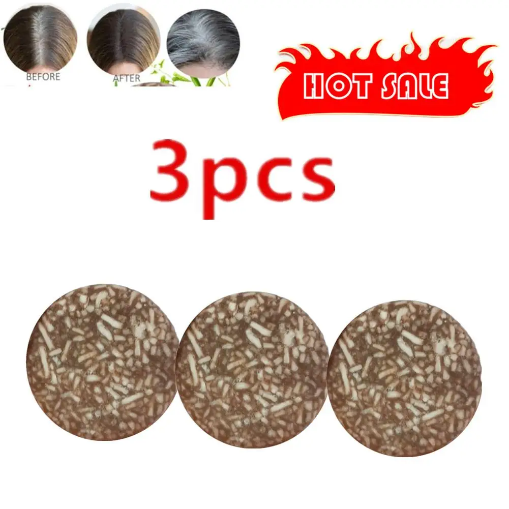 3x Hair Shampoo Polygonum Essence Hair Darkening Shampoo Soap Natural Organic Hair Shampoo Reverse Hair Cleansing Travel Sample