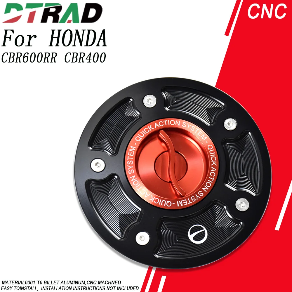 Motorcycle CNC Quick Release Keyless Fuel Tank Cap For HONDA CB400 1992-2016 CBR 600 RR 2003-2025 Gas Oil Filling Plug Cover