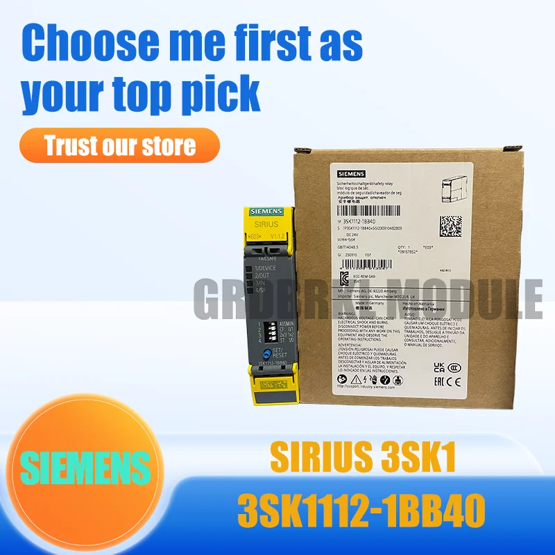 

New Original SIEMENS 3SK1112-1BB40 3SK1112-2BB40 SIRIUS 3SK1 Safety Relay 24VDC