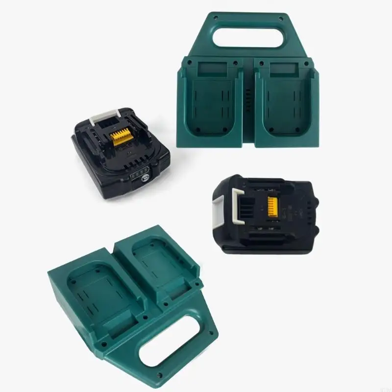 M7DA Compact 18V Battery Storage Rack Organizadores plástico prático possuem 4 6 células Secure Tool Acessory