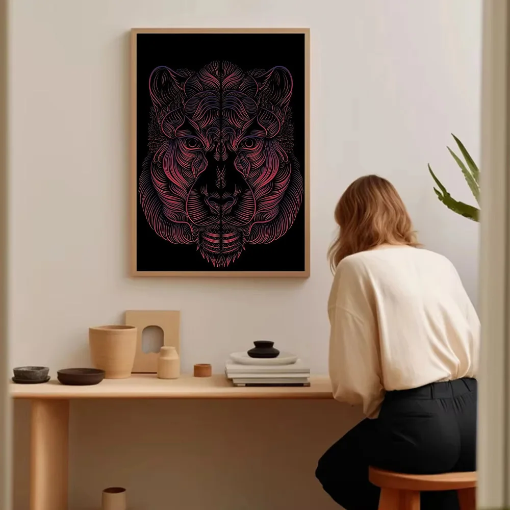 غير المؤطرة جدار الفن قماش يطبع الحيوان الأسد رئيس مجردة ديكور المنزل الحديث غرفة المعيشة غرفة نوم الفن هدية الصورة