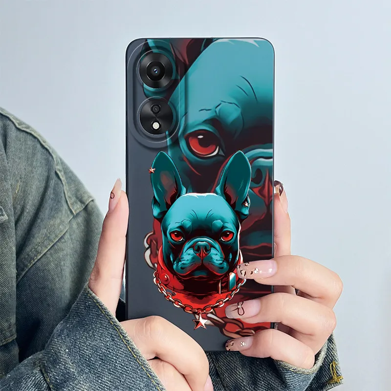 For OPPO A78 5G / A1X 5G Phone Case CPH2483 CPH2495 Cover Silicone Sweet Painted Shell Cartoon Funda Lovely Printed Casing Coque image 3