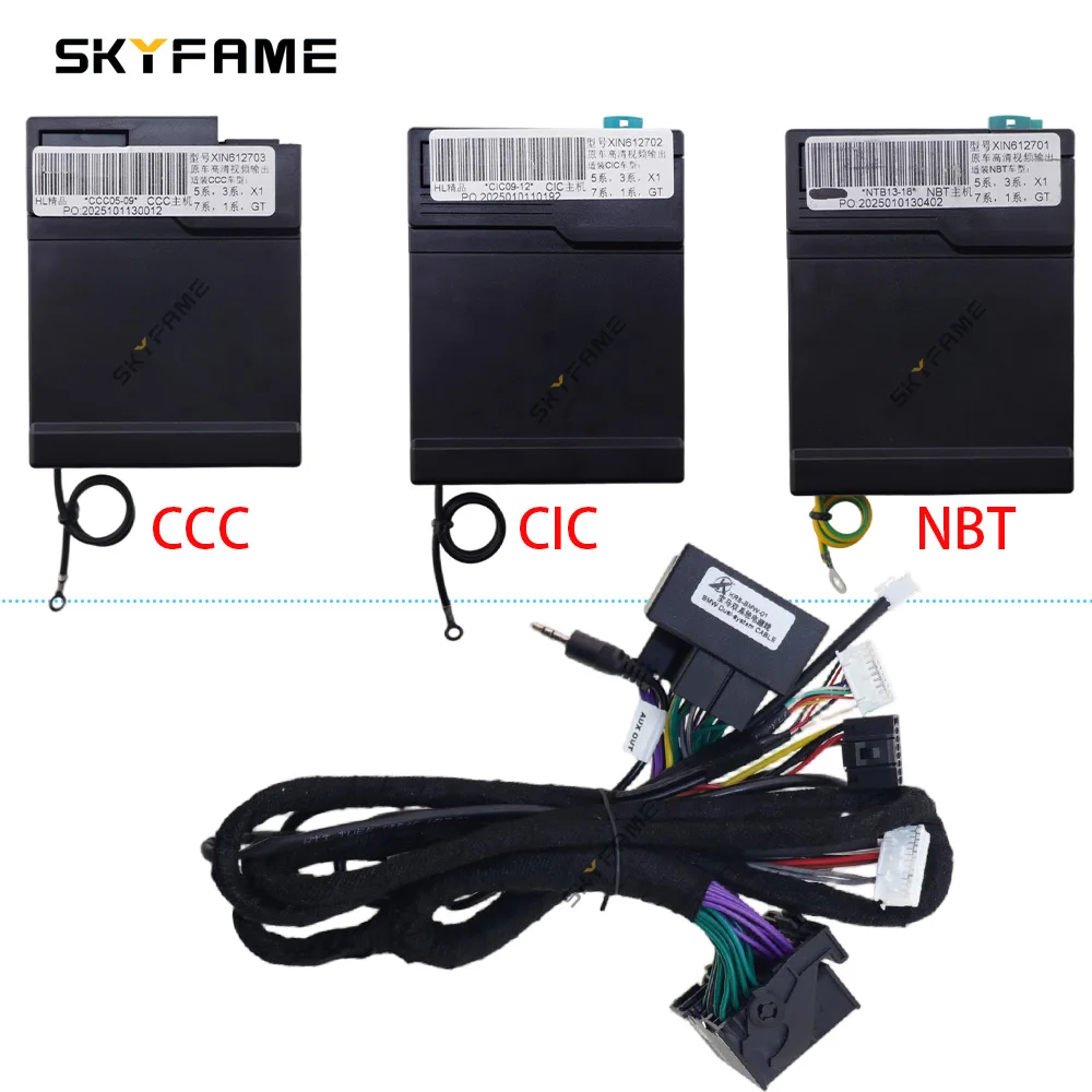 

Car 16pin Wiring Harness Adapter Canbus Box RGB LVDS Decoder Android Radio Power Cable For BMW NBT CCC CIC X3 X5 X6 5/6/7 Series